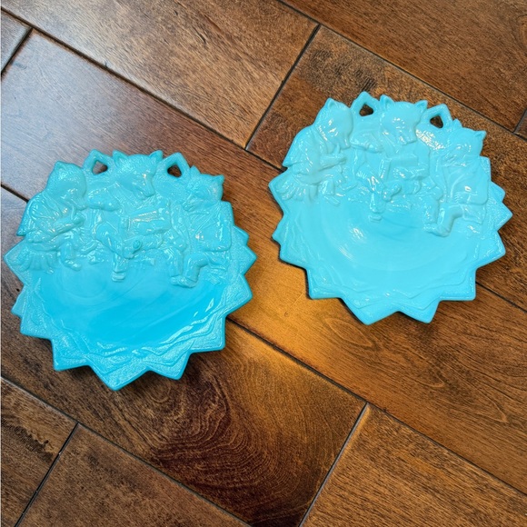 Vintage turquoise color Westmoreland Three Roosevelt Bears - Picture 3 of 6